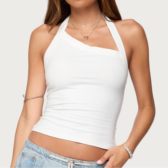 Edikted White Halter Neck Top - Picture 1 of 2